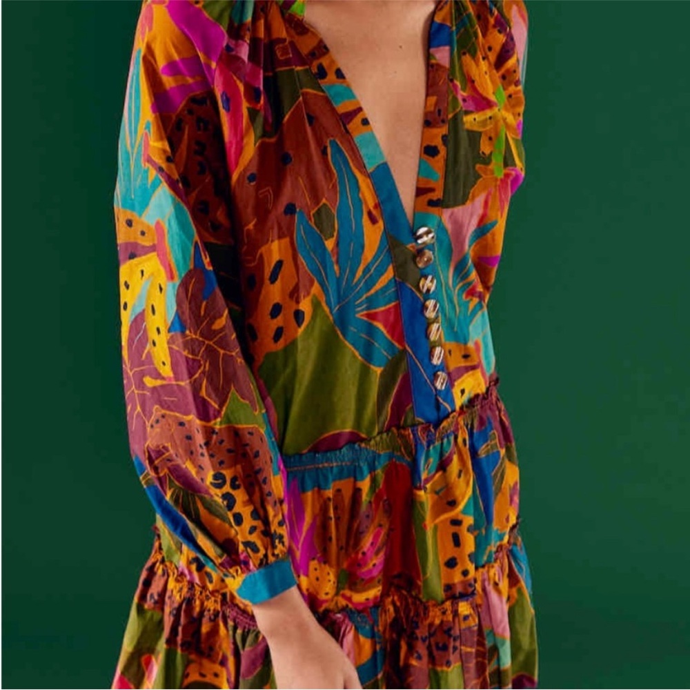 Farm Rio Leopard Jungle Mini Dress